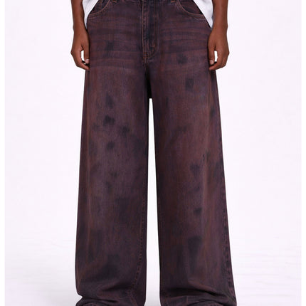 WIDEBOY BURGANDY DENIM