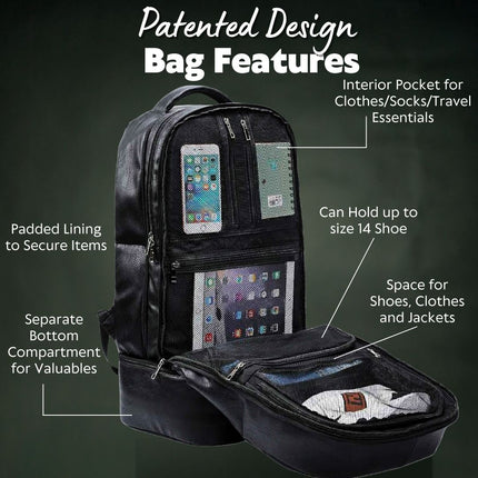 Black Leather Patented Carry On Backpack (Only 300 Made)
