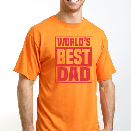 World's Best Dad Men's Bamboo Viscose/Organic Cotton Short Sleeve Graphic T-Shirt