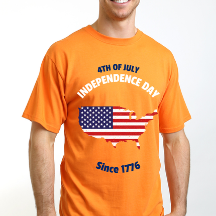 4th of July Men's Bamboo Viscose/Organic Cotton Short Sleeve Graphic T-Shirt