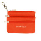 Orange - (3) Zippered Pouch (Hardware: Gold)