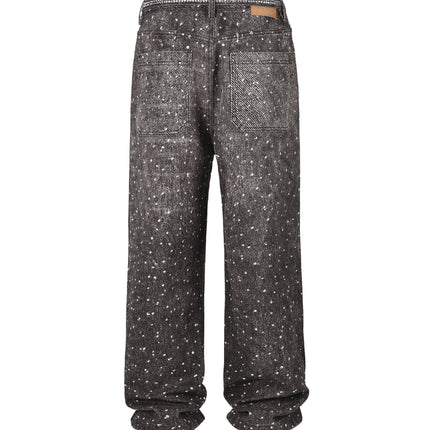 NOIR RHINESTONE DENIM