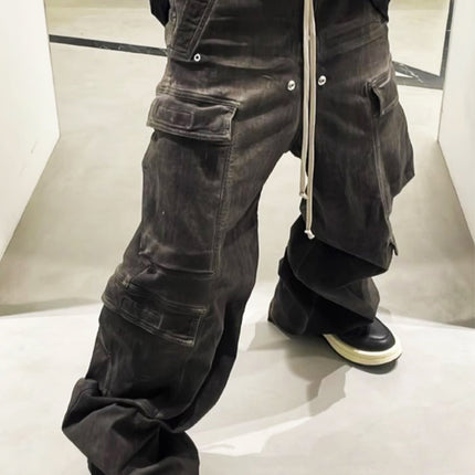 NOIR FLOW DENIM CARGO PANTS