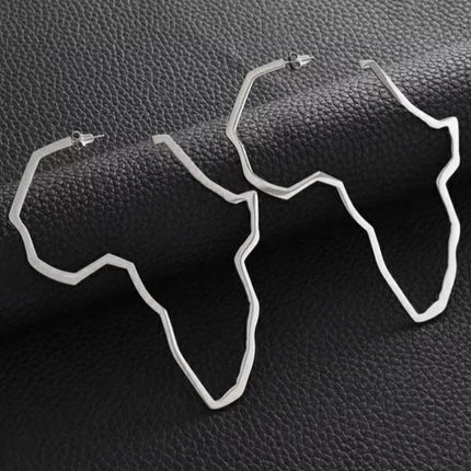 African Map Outline Drop Earrings