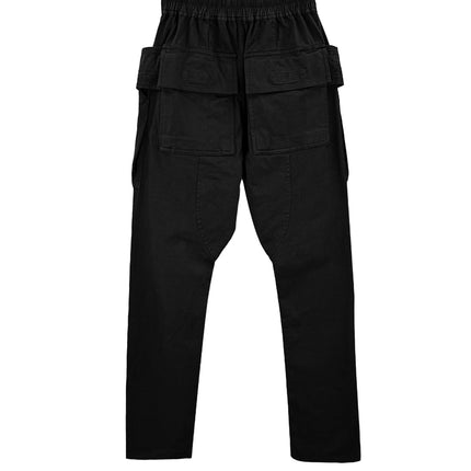 NOIR DROP-CROTCH DRAWSTRING CARGO PANTS