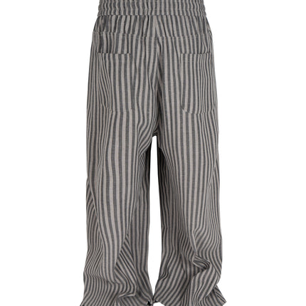 GREY STRIPED LOUNGE PANTS