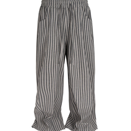 GREY STRIPED LOUNGE PANTS (UNISEX)