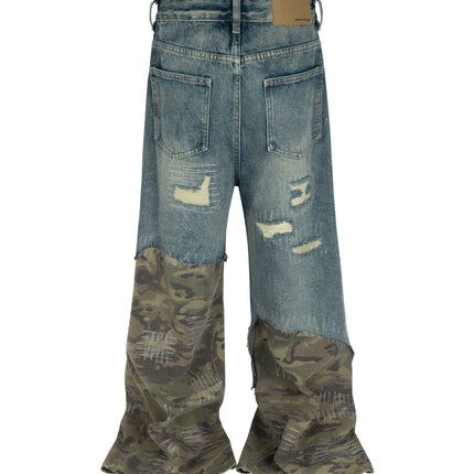 AZUL SCAB CAMO FLARE DENIM