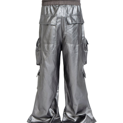 METTALIC FLOW CARGO PANTS