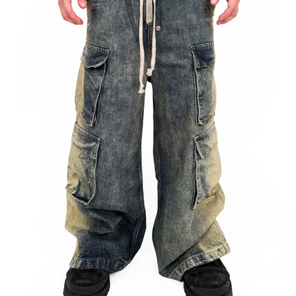 FLOW DENIM CARGO PANTS