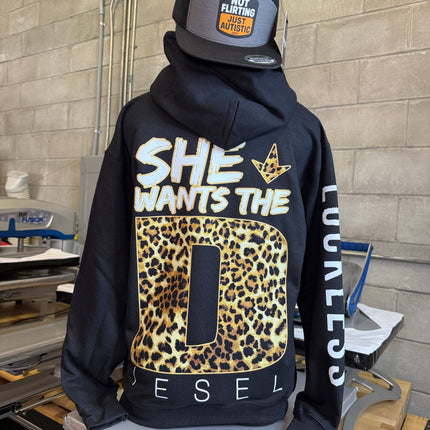 She Wants The Diesel Hoodie Leopard Edition