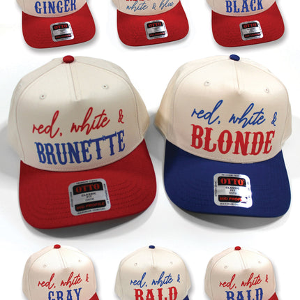 Red, White and Hair Color Snapback