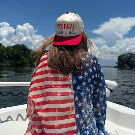 Red, White and Hair Color Snapback