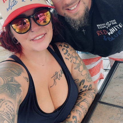 Red, White and Hair Color Snapback