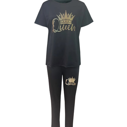 Summer Plus Size Women's Printed Comfortable Casual Set