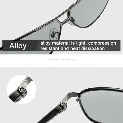 2024 UV400 Polarized Sunglasses Men Women Outdoor Discoloration Eyewear Men Trendy Photochromic Night Vision Sun Glasses