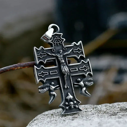 Beier 2022 New Creative Design Jesus Cross Pendant For Men Punk Hip Hop Skull Christian Jewelry Wholesale