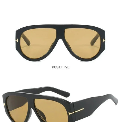 2024 New Fashion Big Frame Pilot Brown Sunglasses Women Men Brand T Outdoor Sun Glasses Female Shade Oculos De Sol Gifts