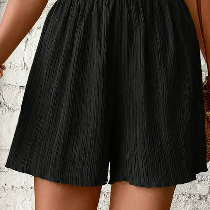 Women High Waist Solid Shorts 2025 Spring Summer New Fashion Pant Lady Casual Outfit Short Pants Beach Holiday Simple Clothing
