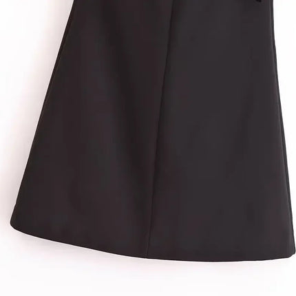 TFMLN Autumn New Women Dress 2024 Slim Chic Sleeveless Dress Bow Casual  Mini Frock Female Fashion Elegant Short Party Dress