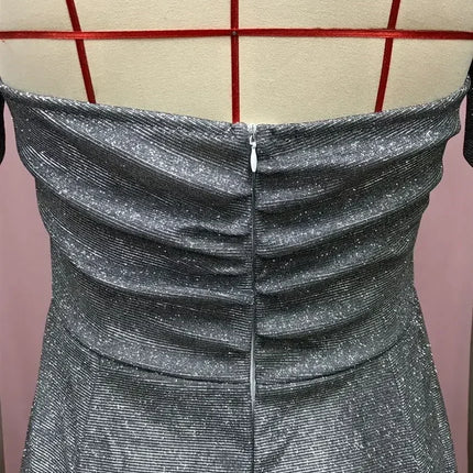 BKLD 2025 Evening Party Dress Sequin A-Line Strapless Sexy Fashion Solid Color Split Long Dresses Solid Color Women Clothing