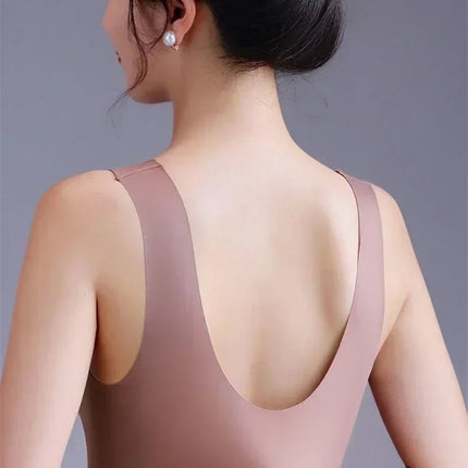 L-5XL Women Large Bra Push Up Ice Silk Seamless upper Bralette Lace Wireless Summer Bras Plus Size Top Lingerie Underwear 15019