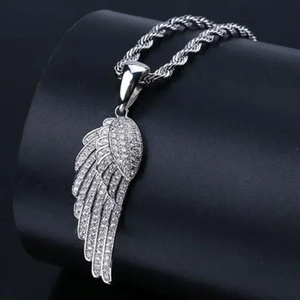 Ice Out Zircon Polite Gesture Middle Finger Necklace Men Women Punk Hip Hop Rap Rock Party Jewelry Gift