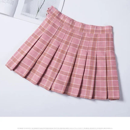 Women's Skirt Without Shorts Fashion Korean Style Ropa Black Harajuku Plaid Falda Short De Mujer Mini Pleated Skirts For Girls
