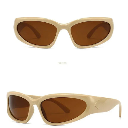 Unique Y2K Designer Luxury Sunglasses Women Rectangle Big Frame Sun Glasses For Men Outdoor UV Protection Classic 2000S Black Sh