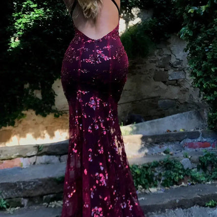 Women Dresses Sleeveless V Neck Pullover Sequins Party Dress Vestidos Formal Floor Length Sexy Wrap Breast Backless Slim