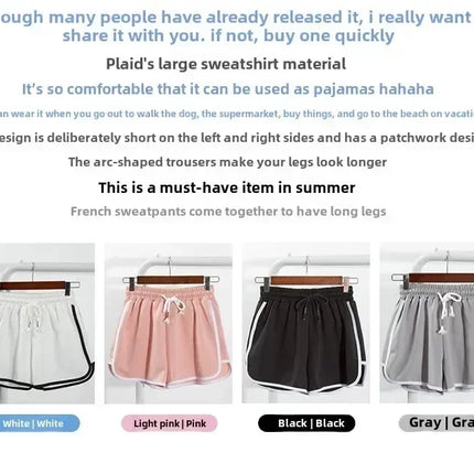 Women Striped Casual Shorts Korean Harajuku Loose All Match Sports Shorts Summer Fashion Simple Yoga Thin Mini Shorts Female