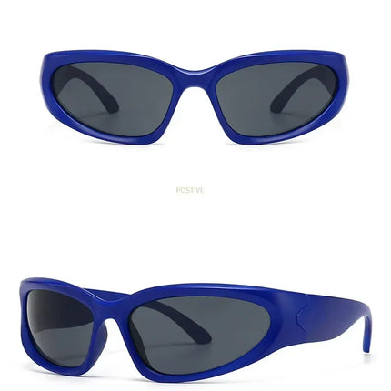 Unique Y2K Designer Luxury Sunglasses Women Rectangle Big Frame Sun Glasses For Men Outdoor UV Protection Classic 2000S Black Sh