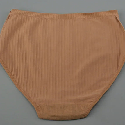 Soft High Waist Cotton Panties Underwear For Women Breathable Plus Size Woman Briefs Female Lingerie Underpants Panty Striped