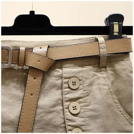 Casual Cotton Shorts Women's Summer Clothes New Versatile Fashion Thin A-word Pants Elastic Waist Skirt Pants Shorts for Women