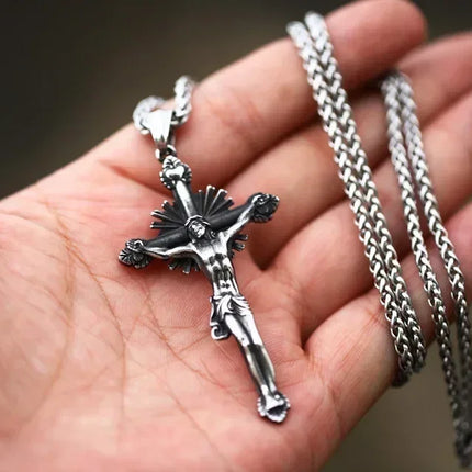 Beier 2022 New Creative Design Jesus Cross Pendant For Men Punk Hip Hop Skull Christian Jewelry Wholesale