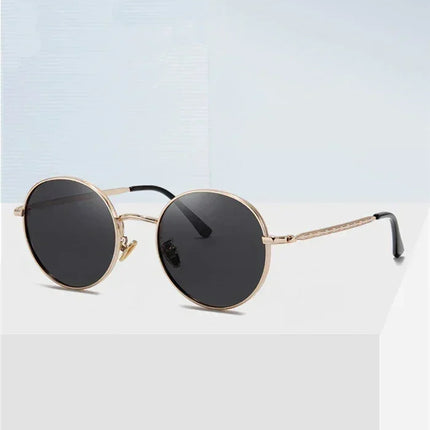 Steampunk Round Polarized Sunglasses With Prescription Women Men UV400 Anti-glare Myopia Sun Glasses Power 0 -0.5 -0.75 To -6.0