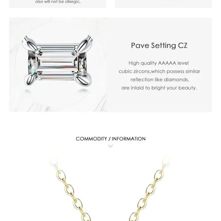 Modian Genuine 925 Sterling Silver Fashion Charm AAA Zirconia Pendant Necklace For Women Silver Female Necklaces Fine Jewelry