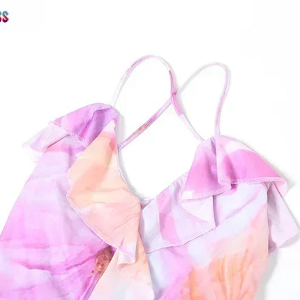 Weird Puss Flower Print Dress Woman Summer Strapless Splits Irregular Tassel Patchwork Backless Bandage Party Skinny Vestidos