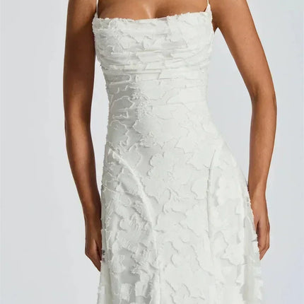 Mozision Spaghetti Strap Backless Sexy Maxi Dress Women Gown Fashion Off-shoulder Sleeveless Lace-up Evening Club Party Dress
