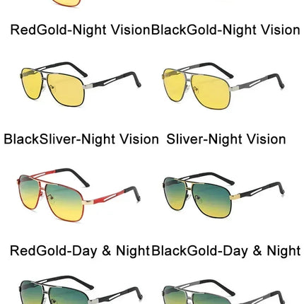 2024 UV400 Polarized Sunglasses Men Women Outdoor Discoloration Eyewear Men Trendy Photochromic Night Vision Sun Glasses