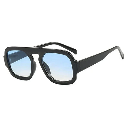 DOHOHDO 2025 Fashion Square Sunglasses Women New Retro Black Brown Thick Frame Pilot Sun Glasses Woman Chic Polygon Shades UV400