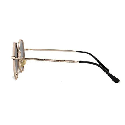 Steampunk Round Polarized Sunglasses With Prescription Women Men UV400 Anti-glare Myopia Sun Glasses Power 0 -0.5 -0.75 To -6.0