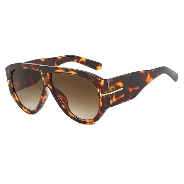 2024 New Fashion Big Frame Pilot Brown Sunglasses Women Men Brand T Outdoor Sun Glasses Female Shade Oculos De Sol Gifts