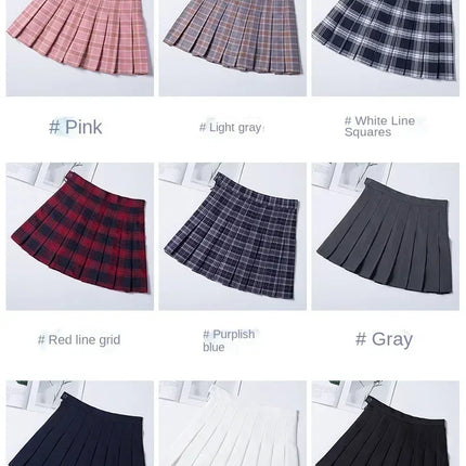Women's Skirt Without Shorts Fashion Korean Style Ropa Black Harajuku Plaid Falda Short De Mujer Mini Pleated Skirts For Girls