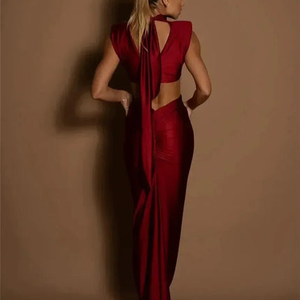 Mozision Hollow Out Turtleneck Sexy Maxi Dress For Women Fashion Solid Sleeveless Bodycon Tank Dresses Femme Club Party Dress