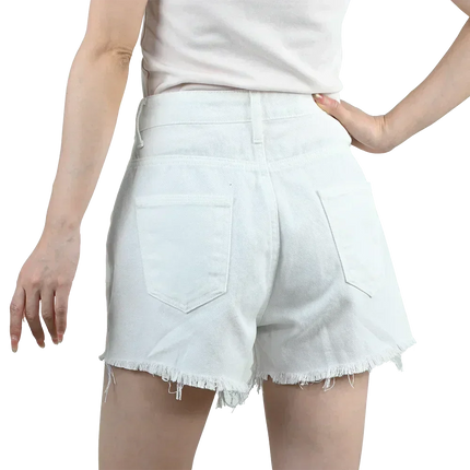 3pcs Women's High Waist Denim Shorts 2025 Summer Black Blue White Hot Pants Ripped Jeans Shorts Woman Short Trousers Streetwear