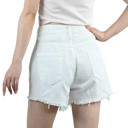 3pcs Women's High Waist Denim Shorts 2025 Summer Black Blue White Hot Pants Ripped Jeans Shorts Woman Short Trousers Streetwear