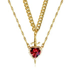 2pc gold necklace