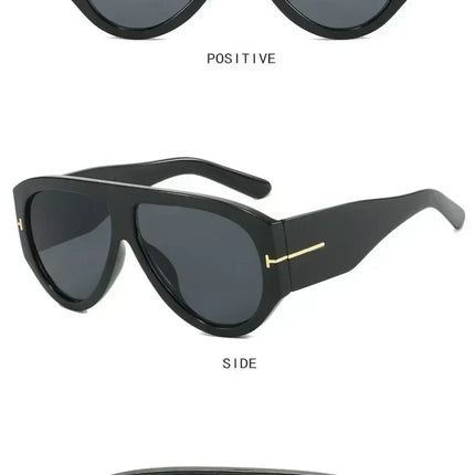 2024 New Fashion Big Frame Pilot Brown Sunglasses Women Men Brand T Outdoor Sun Glasses Female Shade Oculos De Sol Gifts