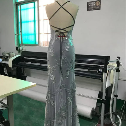 Women Dresses Sleeveless V Neck Pullover Sequins Party Dress Vestidos Formal Floor Length Sexy Wrap Breast Backless Slim